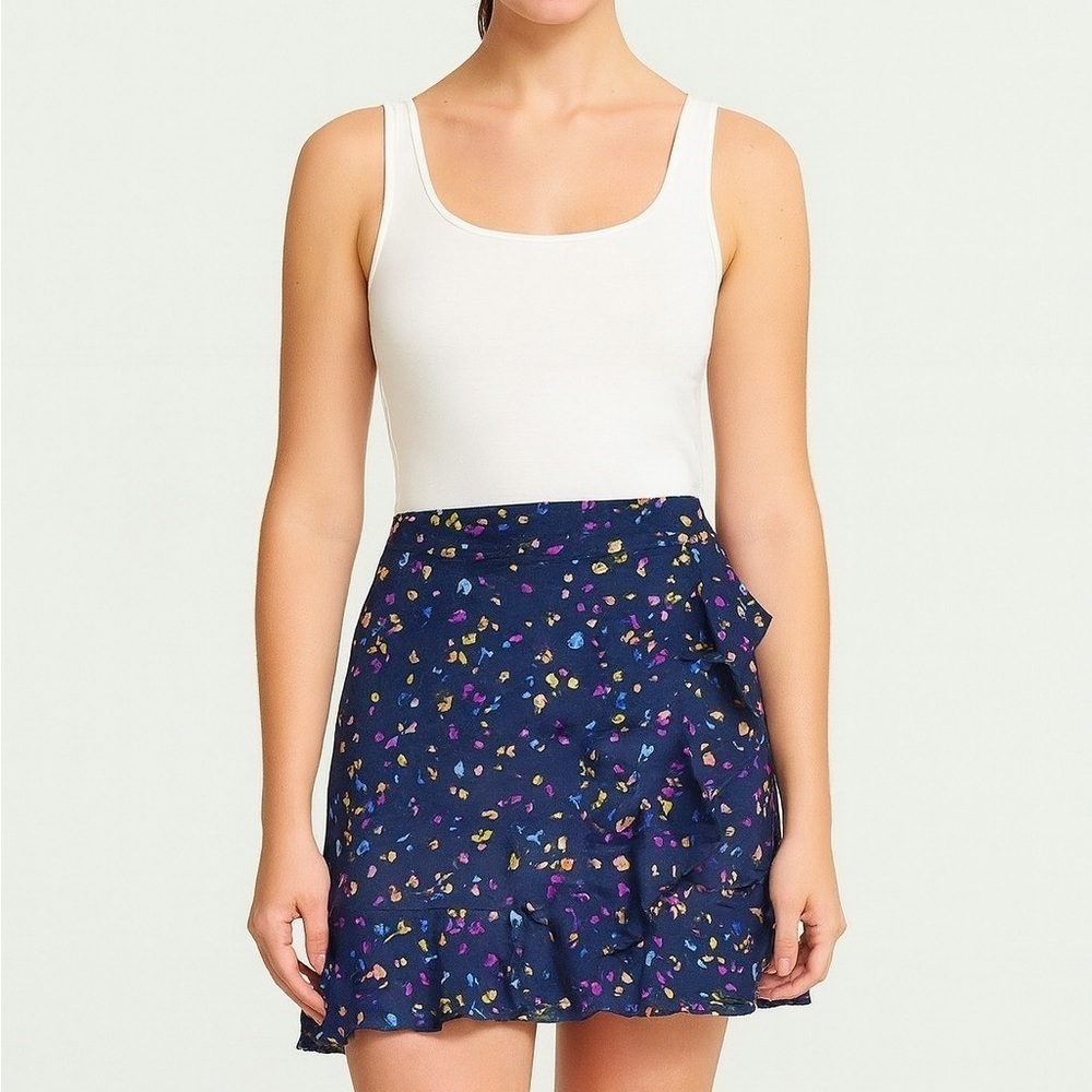 KARINA GRIMALDI x Revolve ARIEL PRINT CONFETTI MINI SKIRT SIZE M